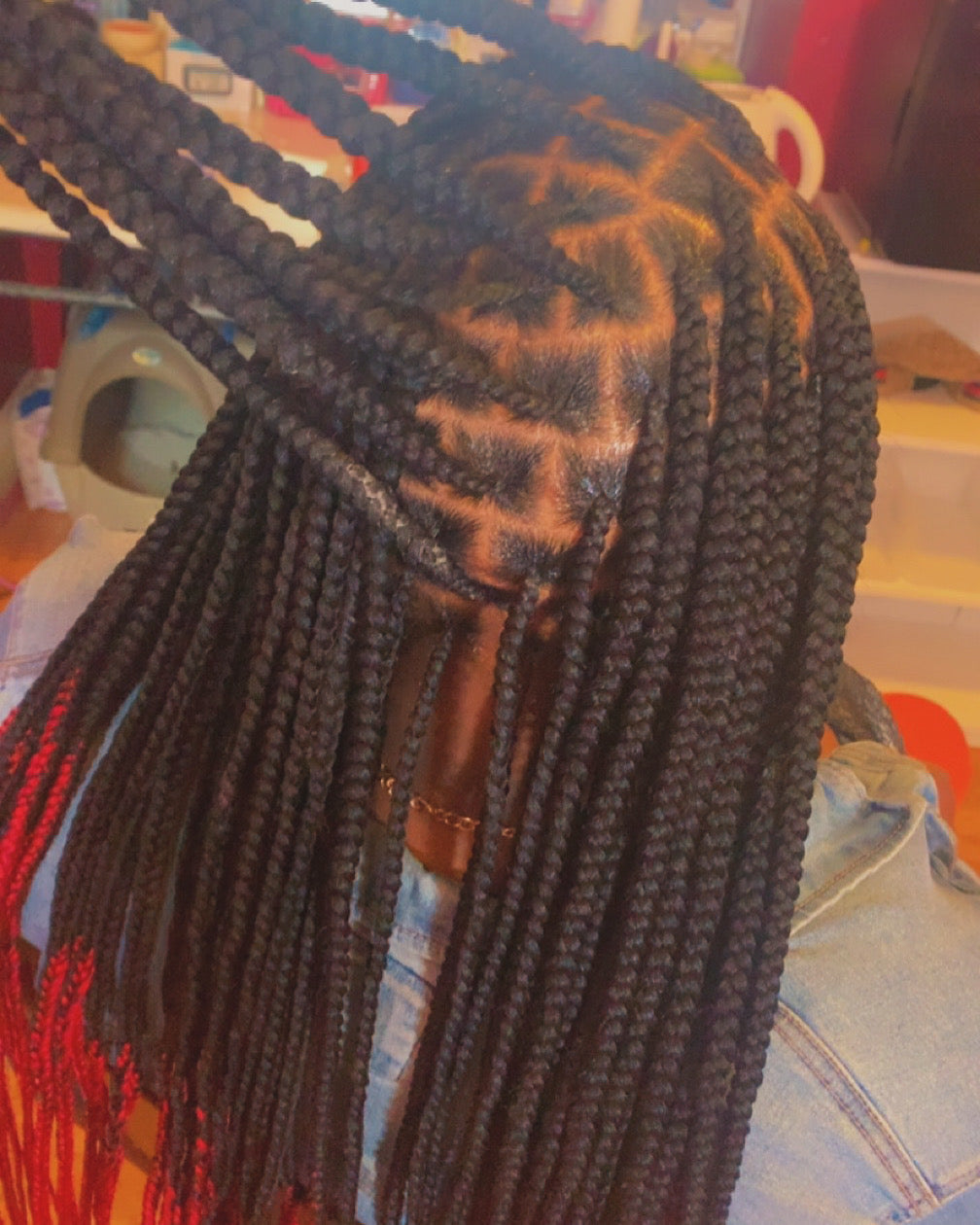Small Extra Length Knotless Braids