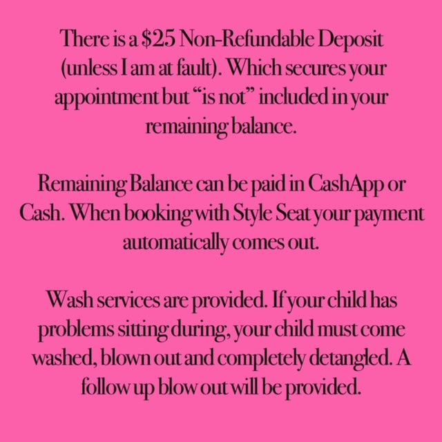 Deposit & Payment Information