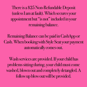 Deposit & Payment Information